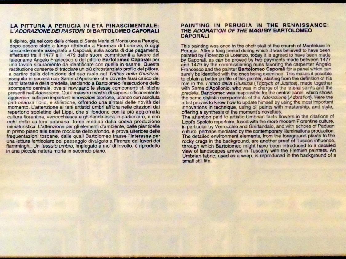 Perugia, Nationalgalerie von Umbrien (Galleria nazionale dell'Umbria), 18: Luca Signorelli, Bartolomeo Caporali, Bild 4/5