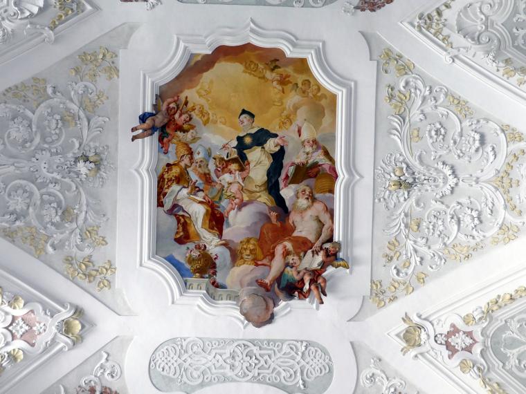 Johann Baptist Zimmermann (1701–1757), Fresken unter der Empore und im Gewölbe, Maria Medingen, ehem. Dominikanerinnen- jetzt Franziskanerinnenkloster, Klosterkirche Mariä Himmelfahrt, 1718–1719