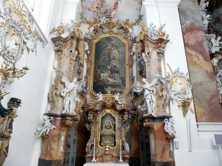 Johann Joseph Christian (1727&ndash;1777), Stuckfiguren in der Klosterkirche Ottobeuren, Ottobeuren, Benediktinerabtei, Abteikirche St. Alexander und St. Theodor, 1755&ndash;1768, Bild 12/16