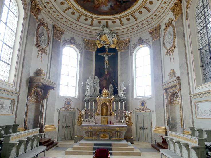 Franz Joseph Friedrich Christian (1772&ndash;1792), Hochaltar und Nebenaltäre, Mitarbeit beim Vater, Bad Buchau, ehem. Damenstift, ehem. Stiftskirche, heute Pfarrkirche St. Cornelius und Cyprianus, 1774&ndash;1776