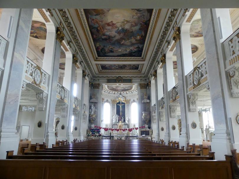 Franz Joseph Friedrich Christian (1772&ndash;1792), Hochaltar und Nebenaltäre, Mitarbeit beim Vater, Bad Buchau, ehem. Damenstift, ehem. Stiftskirche, heute Pfarrkirche St. Cornelius und Cyprianus, 1774&ndash;1776, Bild 2/41
