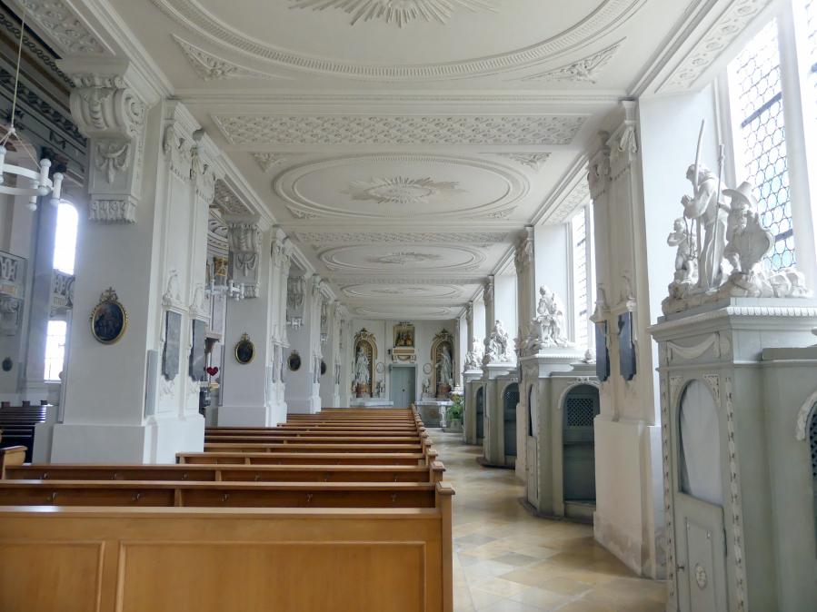 Franz Joseph Friedrich Christian (1772&ndash;1792), Hochaltar und Nebenaltäre, Mitarbeit beim Vater, Bad Buchau, ehem. Damenstift, ehem. Stiftskirche, heute Pfarrkirche St. Cornelius und Cyprianus, 1774&ndash;1776, Bild 3/41