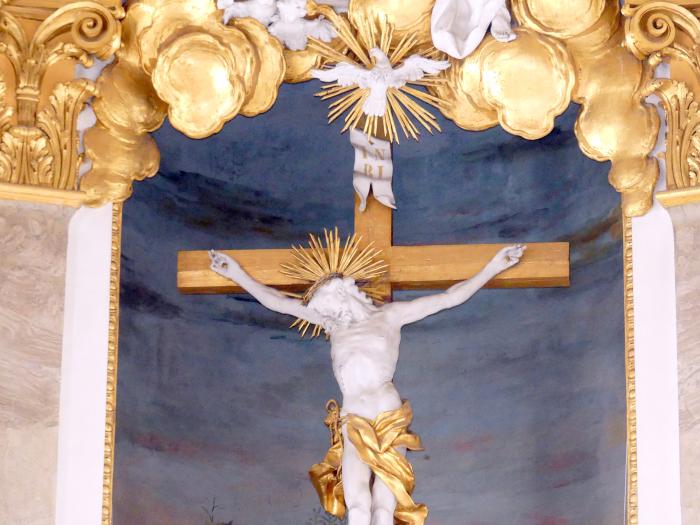 Franz Joseph Friedrich Christian (1772&ndash;1792), Hochaltar und Nebenaltäre, Mitarbeit beim Vater, Bad Buchau, ehem. Damenstift, ehem. Stiftskirche, heute Pfarrkirche St. Cornelius und Cyprianus, 1774&ndash;1776, Bild 9/41