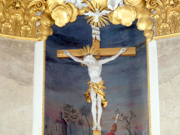 Franz Joseph Friedrich Christian (1772&ndash;1792), Hochaltar und Nebenaltäre, Mitarbeit beim Vater, Bad Buchau, ehem. Damenstift, ehem. Stiftskirche, heute Pfarrkirche St. Cornelius und Cyprianus, 1774&ndash;1776, Bild 10/41