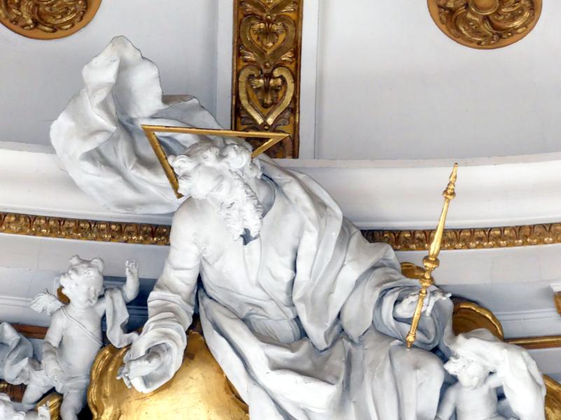 Franz Joseph Friedrich Christian (1772&ndash;1792), Hochaltar und Nebenaltäre, Mitarbeit beim Vater, Bad Buchau, ehem. Damenstift, ehem. Stiftskirche, heute Pfarrkirche St. Cornelius und Cyprianus, 1774&ndash;1776, Bild 13/41