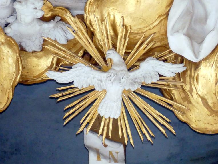 Franz Joseph Friedrich Christian (1772&ndash;1792), Hochaltar und Nebenaltäre, Mitarbeit beim Vater, Bad Buchau, ehem. Damenstift, ehem. Stiftskirche, heute Pfarrkirche St. Cornelius und Cyprianus, 1774&ndash;1776, Bild 15/41