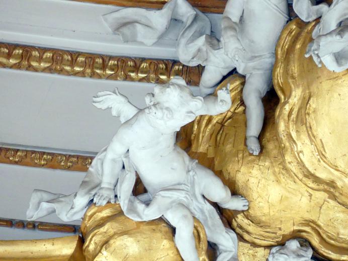 Franz Joseph Friedrich Christian (1772&ndash;1792), Hochaltar und Nebenaltäre, Mitarbeit beim Vater, Bad Buchau, ehem. Damenstift, ehem. Stiftskirche, heute Pfarrkirche St. Cornelius und Cyprianus, 1774&ndash;1776, Bild 16/41
