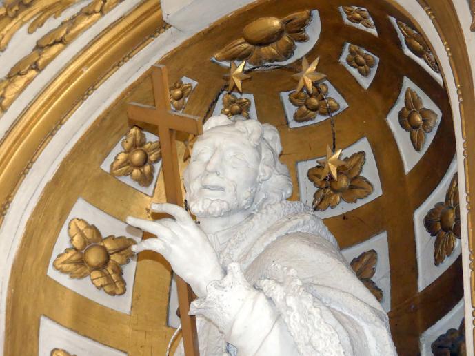 Franz Joseph Friedrich Christian (1772&ndash;1792), Hochaltar und Nebenaltäre, Mitarbeit beim Vater, Bad Buchau, ehem. Damenstift, ehem. Stiftskirche, heute Pfarrkirche St. Cornelius und Cyprianus, 1774&ndash;1776, Bild 26/41