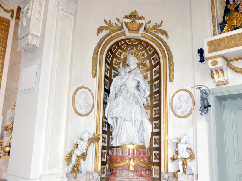 Franz Joseph Friedrich Christian (1772&ndash;1792), Hochaltar und Nebenaltäre, Mitarbeit beim Vater, Bad Buchau, ehem. Damenstift, ehem. Stiftskirche, heute Pfarrkirche St. Cornelius und Cyprianus, 1774&ndash;1776, Bild 27/41