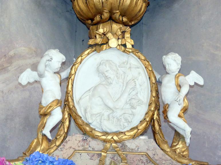 Franz Joseph Friedrich Christian (1772&ndash;1792), Hochaltar und Nebenaltäre, Mitarbeit beim Vater, Bad Buchau, ehem. Damenstift, ehem. Stiftskirche, heute Pfarrkirche St. Cornelius und Cyprianus, 1774&ndash;1776, Bild 31/41