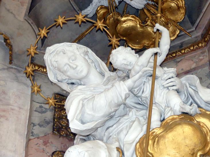 Franz Joseph Friedrich Christian (1772&ndash;1792), Hochaltar und Nebenaltäre, Mitarbeit beim Vater, Bad Buchau, ehem. Damenstift, ehem. Stiftskirche, heute Pfarrkirche St. Cornelius und Cyprianus, 1774&ndash;1776, Bild 32/41