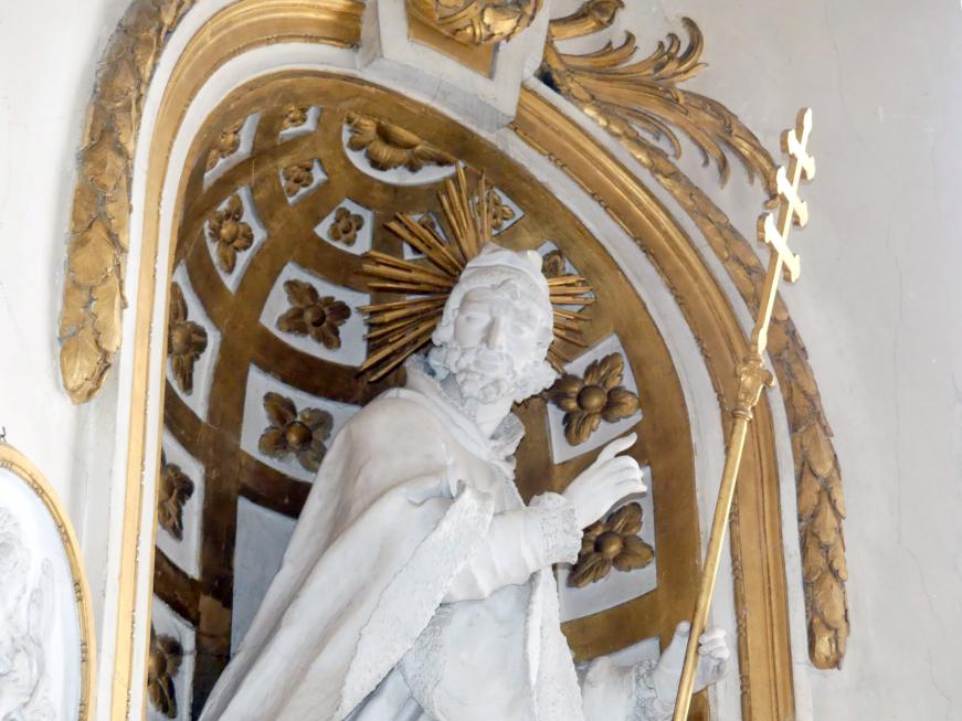 Franz Joseph Friedrich Christian (1772&ndash;1792), Hochaltar und Nebenaltäre, Mitarbeit beim Vater, Bad Buchau, ehem. Damenstift, ehem. Stiftskirche, heute Pfarrkirche St. Cornelius und Cyprianus, 1774&ndash;1776, Bild 37/41