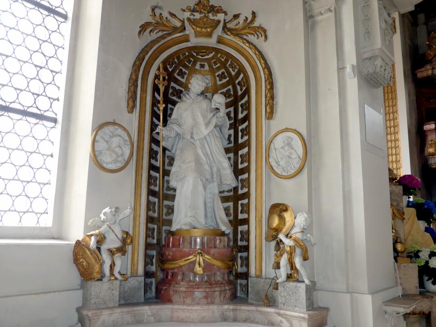 Franz Joseph Friedrich Christian (1772&ndash;1792), Hochaltar und Nebenaltäre, Mitarbeit beim Vater, Bad Buchau, ehem. Damenstift, ehem. Stiftskirche, heute Pfarrkirche St. Cornelius und Cyprianus, 1774&ndash;1776, Bild 41/41