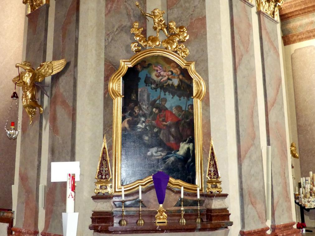Joseph Matthias Götz (1713&ndash;1758), Karl-Borromäus-Altar, Maria Taferl, Pfarr- und Wallfahrtskirche zur Schmerzhaften Muttergottes, 1735&ndash;1739