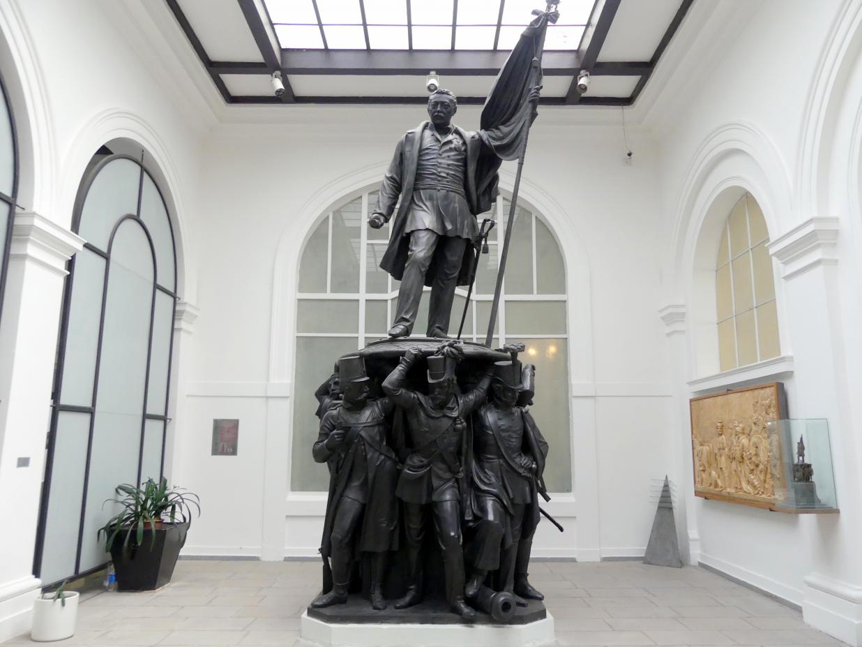 Joseph Calanza Max (1840–1858), Skulpturale Teil des Denkmals von Feldmarschall Josef Wenzel Radetzky von Radetz, Prag-Kleinseite, Kleinseitner Ring, jetzt Prag-Holešovice, Lapidarium, Saal 8, 1858