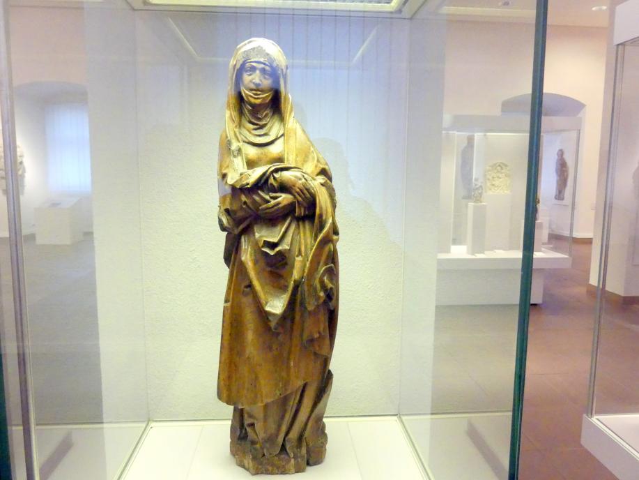 Tilman Riemenschneider (1487&ndash;1523), Trauernde Maria, Würzburg, Museum für Franken (ehem. Mainfränkisches Museum), Riemenschneider-Saal, um 1510
