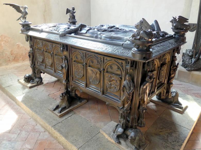Hermann Vischer der Jüngere (1508&ndash;1510), Grabmal Elisabeth von Brandenburg (1474–1507) und Hermann VIII. von Henneberg (1470-1535), Römhild, Stiftskirche Jungfrau Maria und Johannes der Täufer, nach 1507, Bild 3/18