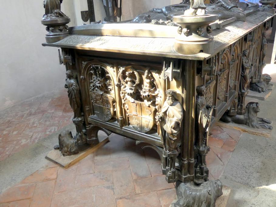 Hermann Vischer der Jüngere (1508&ndash;1510), Grabmal Elisabeth von Brandenburg (1474–1507) und Hermann VIII. von Henneberg (1470-1535), Römhild, Stiftskirche Jungfrau Maria und Johannes der Täufer, nach 1507, Bild 5/18