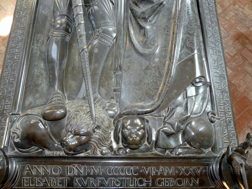 Hermann Vischer der Jüngere (1508&ndash;1510), Grabmal Elisabeth von Brandenburg (1474–1507) und Hermann VIII. von Henneberg (1470-1535), Römhild, Stiftskirche Jungfrau Maria und Johannes der Täufer, nach 1507, Bild 13/18