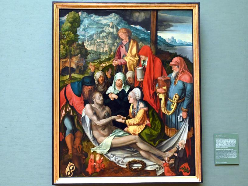 Albrecht Dürer (1490–1526), Beweinung Christi ("Glimsche Beweinung"), Nürnberg, ehem. Dominikanerkloster St. Marien, jetzt München, Alte Pinakothek, Obergeschoss Saal II, um 1500