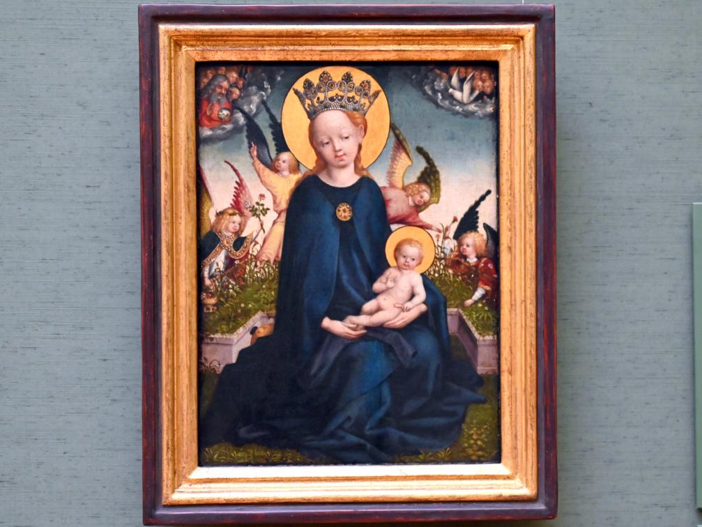 Stefan Lochner (Stephan Lochner) (1435&ndash;1450), Maria mit Kind vor der Rasenbank, München, Alte Pinakothek, Obergeschoss Saal III, um 1440