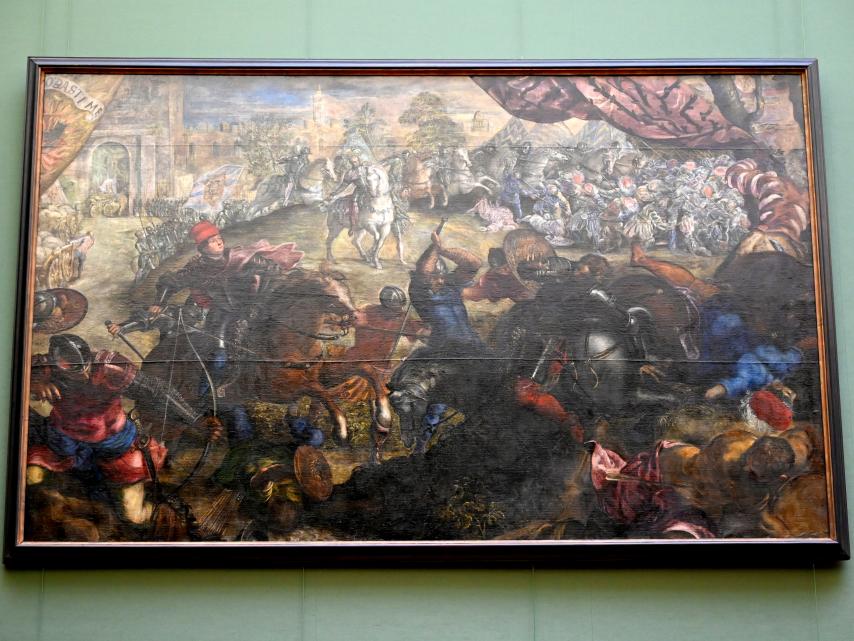 Tintoretto (Jacopo Robusti) (1540&ndash;1590), Federico I. Gonzaga entsetzt die Stadt Legnano, Mantua, Palazzo Ducale, jetzt München, Alte Pinakothek, Obergeschoss Saal V, um 1578&ndash;1579