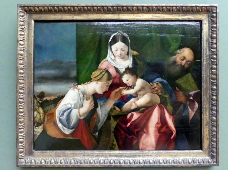 Lorenzo Lotto (1503&ndash;1549), Die mystische Vermählung der hl. Katharina, München, Alte Pinakothek, Obergeschoss Saal V, um 1505&ndash;1508
