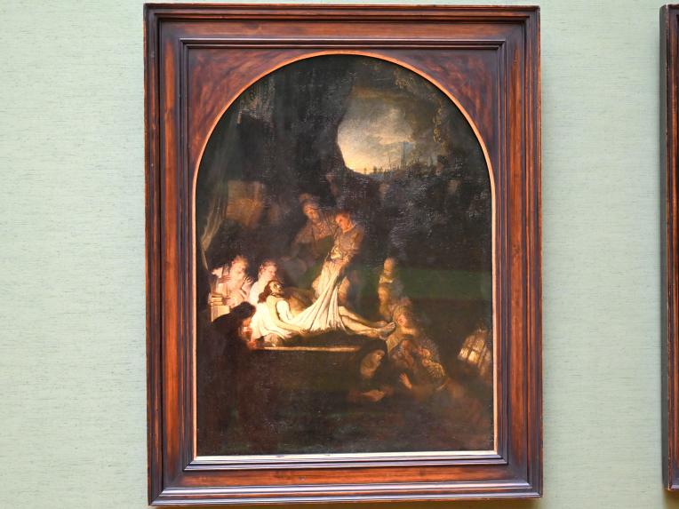 Rembrandt (Rembrandt Harmenszoon van Rijn) (1627&ndash;1669), Grablegung Christi, München, Alte Pinakothek, Obergeschoss Saal IX, 1636&ndash;1639