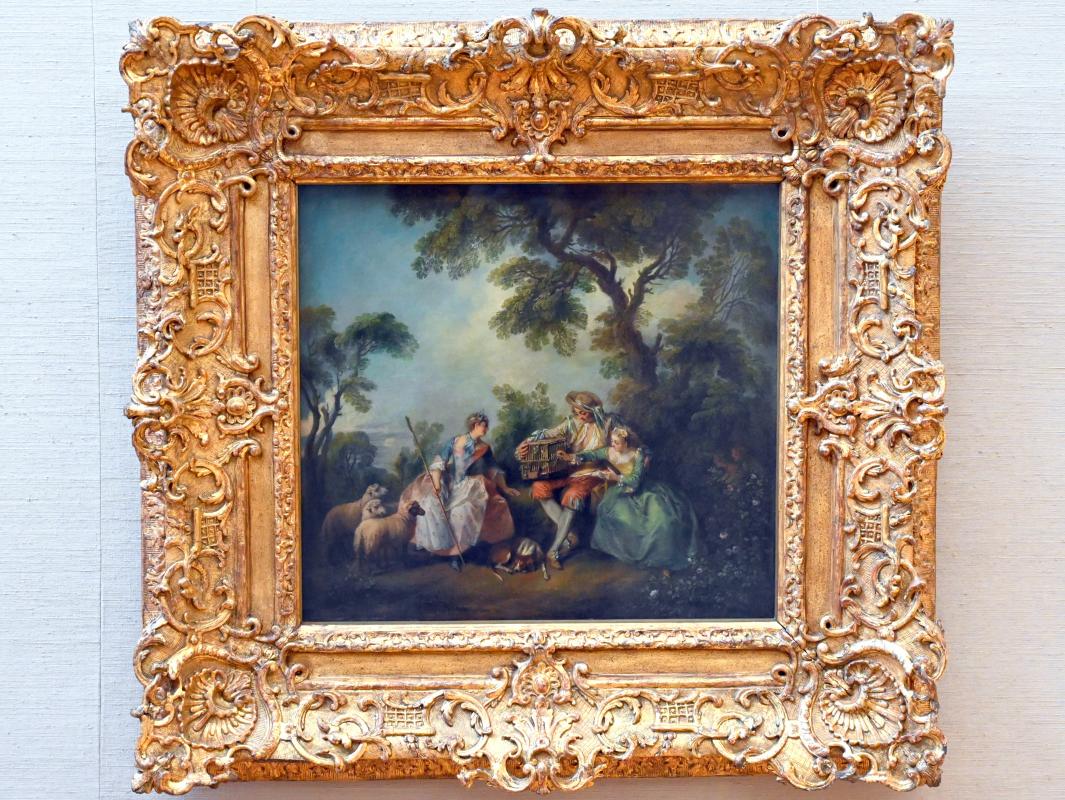 Nicolas Lancret (1723–1743), Der Vogelkäfig (Les amours du bocage), München, Alte Pinakothek, Obergeschoss Saal XIIa, um 1735