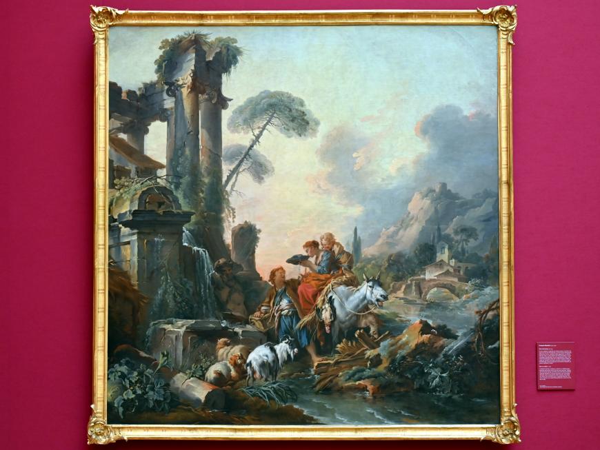 François Boucher (1728–1800), Rast am Brunnen, München, Alte Pinakothek, Obergeschoss Saal XII, um 1735