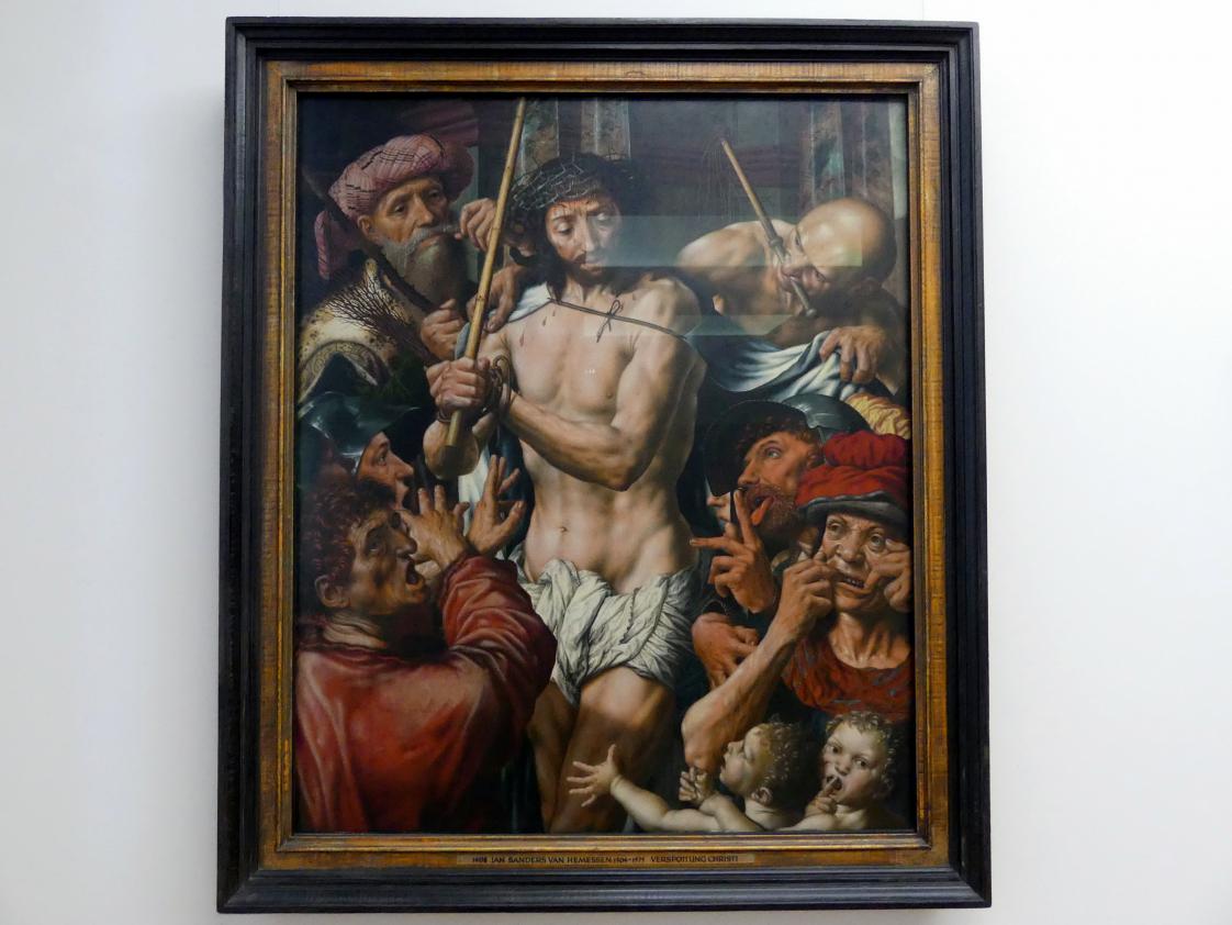 Jan Sanders van Hemessen (1530&ndash;1555), Verspottung Christi, München, Alte Pinakothek, Erdgeschoss Kabinett 1-3, 1544
