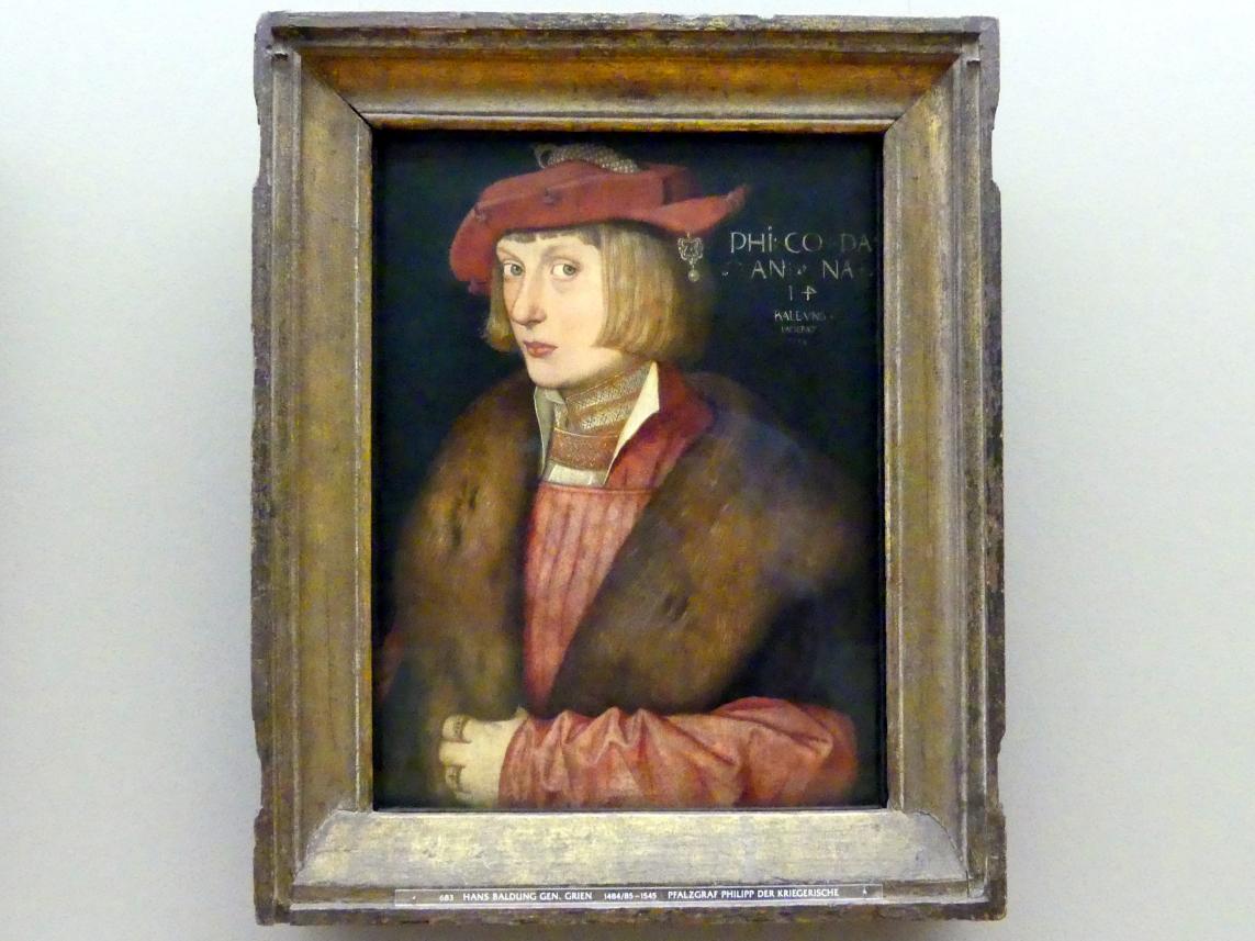 Hans Baldung Grien (1500–1544), Pfalzgraf Philipp der Kriegerische (1503-1548), München, Alte Pinakothek, Erdgeschoss Saal IIa, 1517