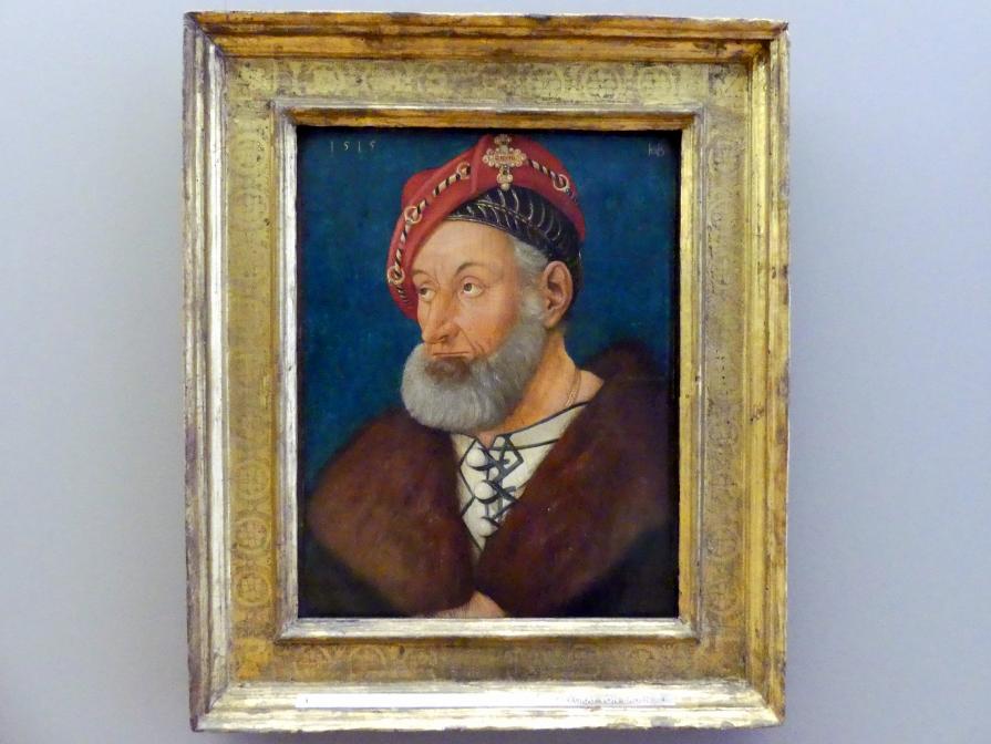 Hans Baldung Grien (1500–1544), Markgraf Christoph I. von Baden, München, Alte Pinakothek, Erdgeschoss Saal IIa, 1515, Bild 1/2