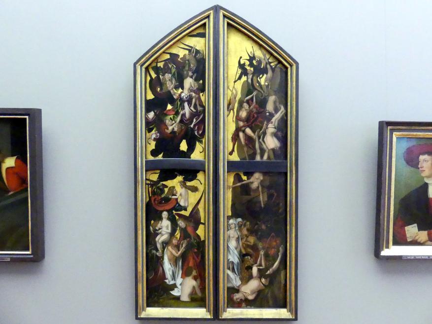 Hans Fries (1501&ndash;1512), Teile einer Darstellung eines Jüngsten Gerichts, München, Alte Pinakothek, Erdgeschoss Saal IIb, 1501