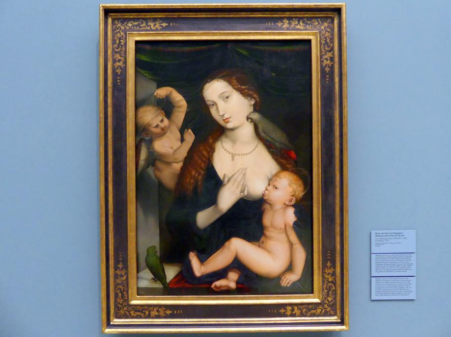 Hans Baldung Grien (1500–1544), Maria mit Kind und Papageien, Nürnberg, Germanisches Nationalmuseum, Saal 111, 1533