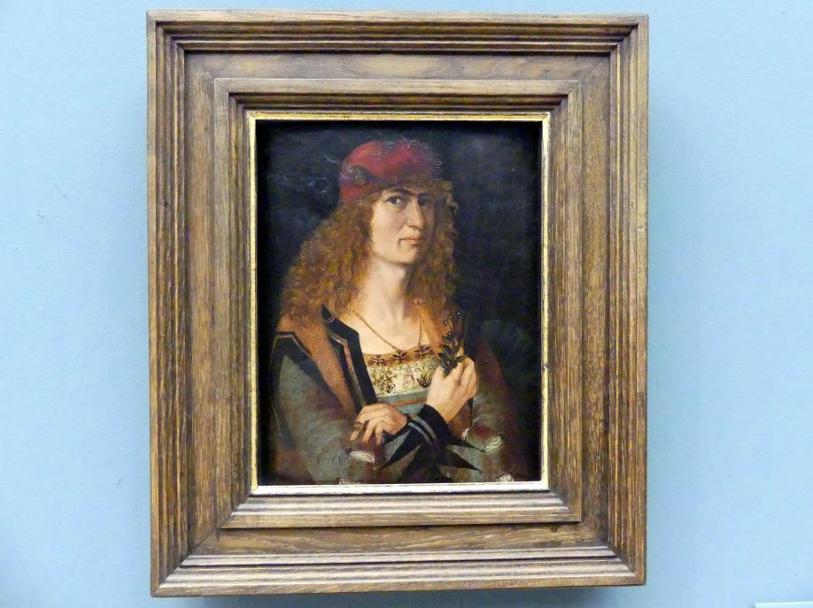 Jakob Elsner (1486&ndash;1499), Bildnis eines Bräutigams, Nürnberg, Germanisches Nationalmuseum, Saal 114, um 1498