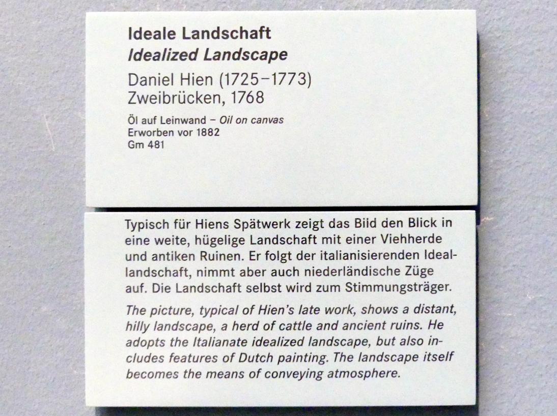 Daniel Hien (1768), Ideale Landschaft, Nürnberg, Germanisches Nationalmuseum, Saal 129, 1768, Bild 2/2