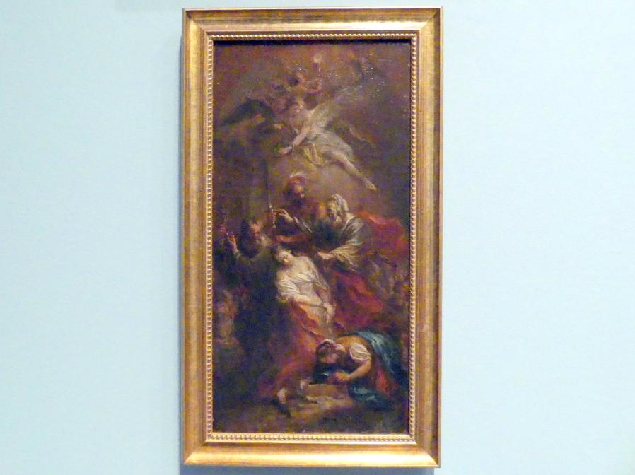 Martin Johann Schmidt (Kremser Schmidt) (Schüler) (1768&ndash;1783), Die Marter der hl. Barbara, Nürnberg, Germanisches Nationalmuseum, Saal 133, nach 1782