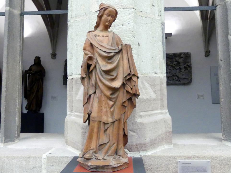 Meister der Nürnberger Tonapostel (1420), Gekrönte Heilige, Nürnberg, Germanisches Nationalmuseum, Saal 35, um 1420