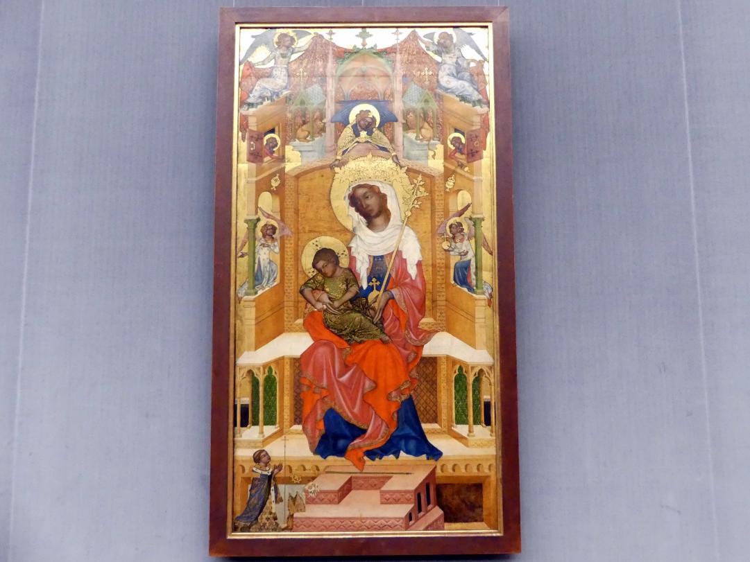 Meister von Hohenfurth (1345&ndash;1350), Thronende Maria mit Kind (Glatzer Madonna), Berlin, Gemäldegalerie ("Berliner Wunder"), Saal I, um 1340&ndash;1350