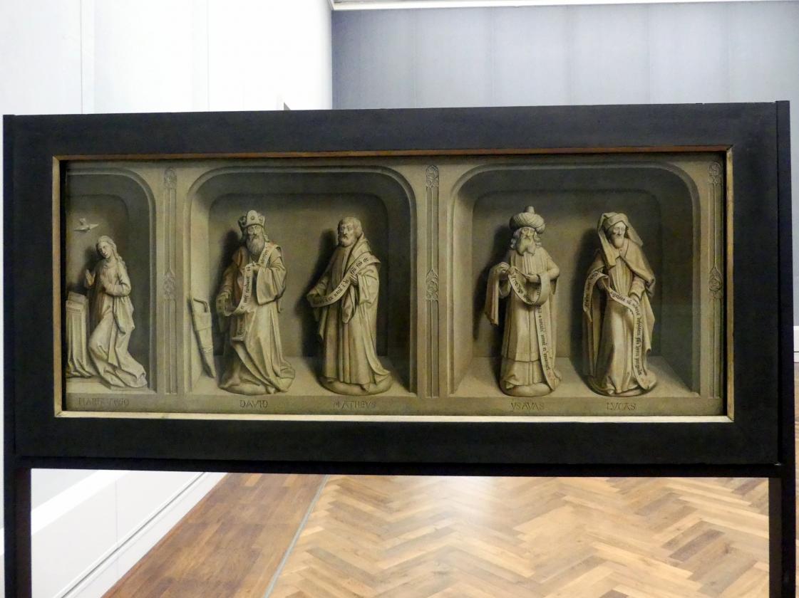 Simon Marmion (1459&ndash;1467), Szenen aus dem Leben des hl. Bertin, Saint-Omer, Basilica minor Notre-Dame, jetzt Berlin, Gemäldegalerie ("Berliner Wunder"), Saal IV, 1459, Bild 2/3