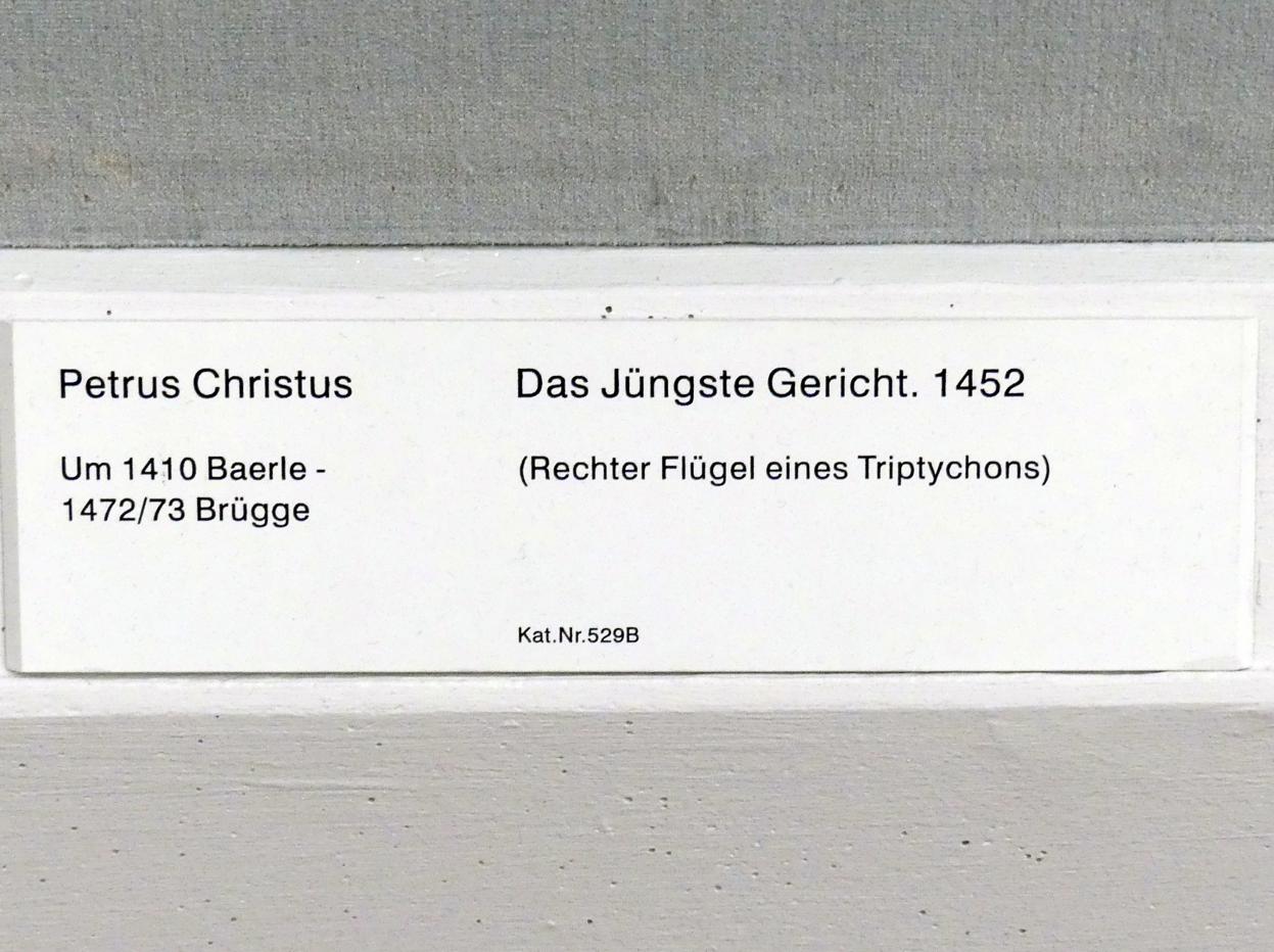 Petrus Christus (1446&ndash;1470), Das Jüngste Gericht., Berlin, Gemäldegalerie ("Berliner Wunder"), Saal IV, 1452, Bild 2/2