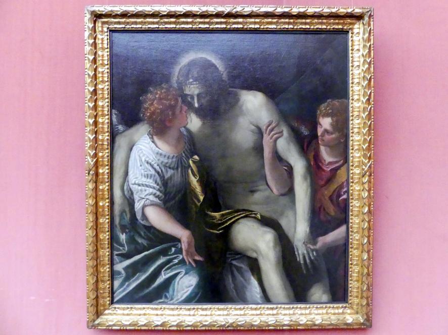 Paolo Caliari (Veronese) (1547–1587), Der tote Christus, von zwei trauernden Engeln gestützt, Berlin, Gemäldegalerie ("Berliner Wunder"), Saal XVI, vor 1588