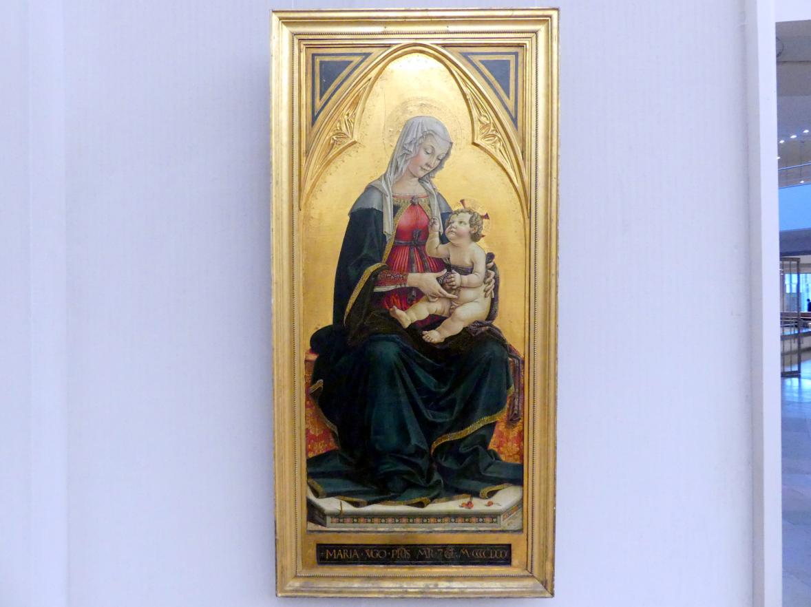 Piermatteo d'Amelia (1481), Thronende Maria mit dem Kind, Berlin, Gemäldegalerie ("Berliner Wunder"), Saal XVIII, 1481