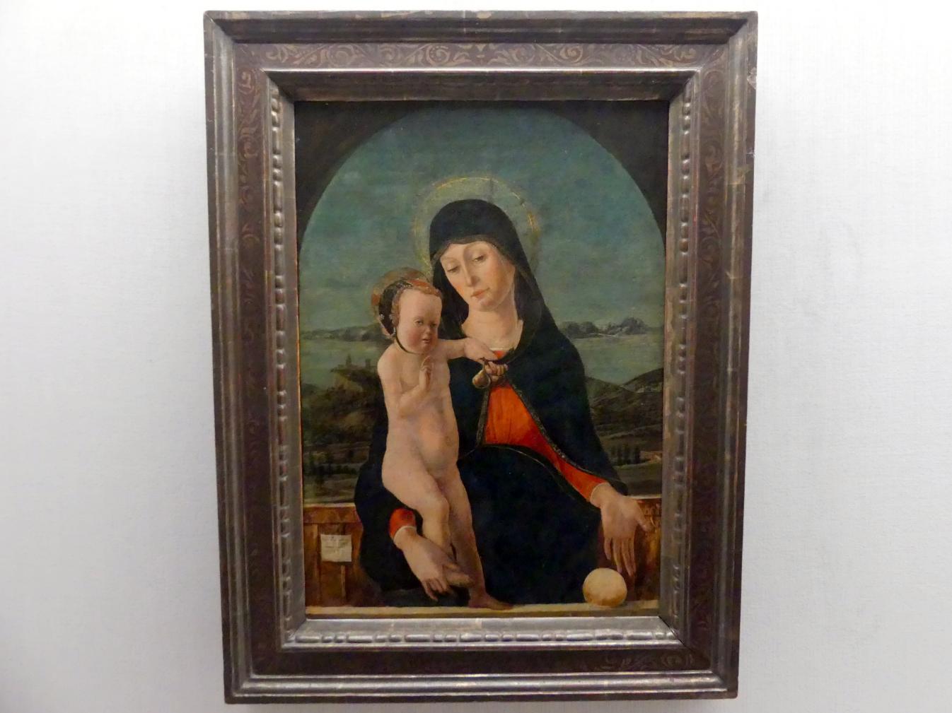 Domenico Morone (1475&ndash;1502), Maria mit dem Kind, Berlin, Gemäldegalerie ("Berliner Wunder"), Kabinett 35, 1484