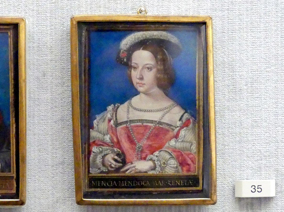 Simon Bening (1525&ndash;1535), Mencia de Mendoza (1508–1554), Marquesado del Cenete, dritte Gemahlin Heinrich III., Berlin, Gemäldegalerie ("Berliner Wunder"), Kabinett 34, um 1531