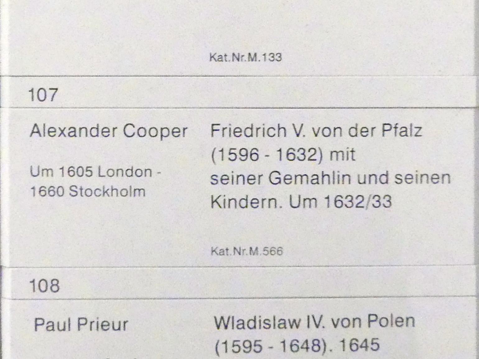 Alexander Cooper (1632), Friedrich V. von der Pfalz (1596-1632) mit seiner Gemahlin und seinen Kindern, Berlin, Gemäldegalerie ("Berliner Wunder"), Kabinett 34, um 1632&ndash;1633, Bild 2/2