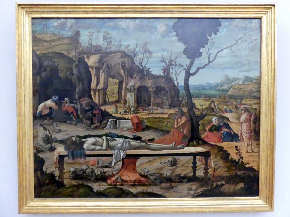 Vittore Carpaccio (1490&ndash;1514), Die Grabbereitung Christi, Berlin, Gemäldegalerie ("Berliner Wunder"), Kabinett 37, um 1505