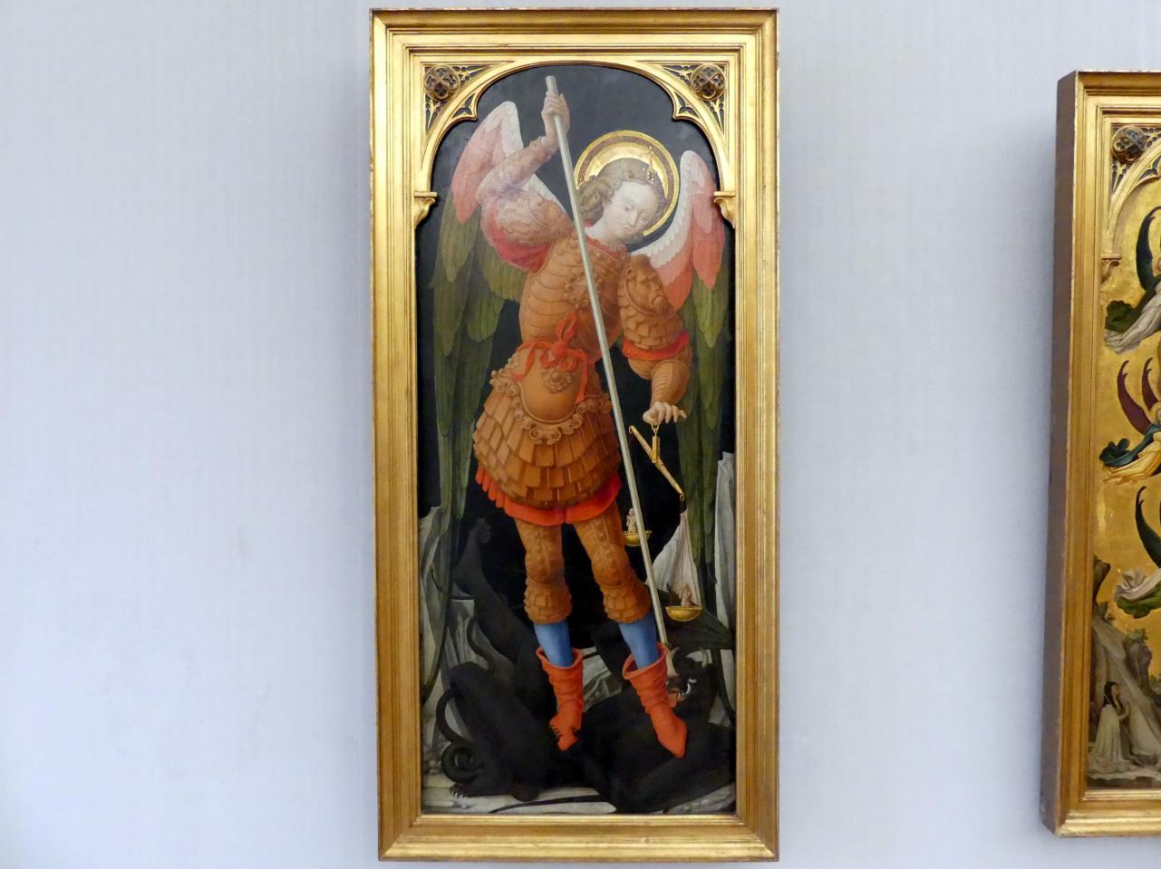 Bartolomeo Vivarini (1452–1465), Der Erzengel Michael mit der Seelenwaage, Berlin, Gemäldegalerie ("Berliner Wunder"), Kabinett 37, Undatiert
