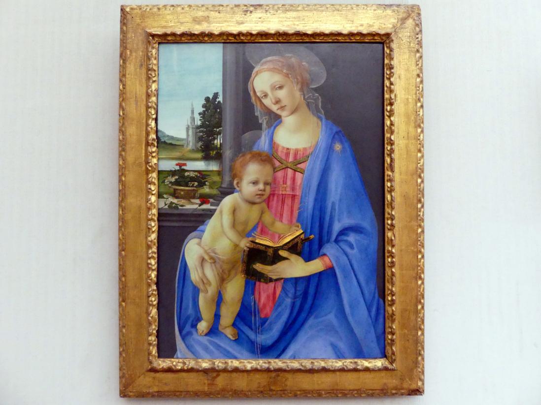 Filippino Lippi (1473–1500), Maria mit dem Kind, Berlin, Gemäldegalerie ("Berliner Wunder"), Kabinett 39, um 1475–1480